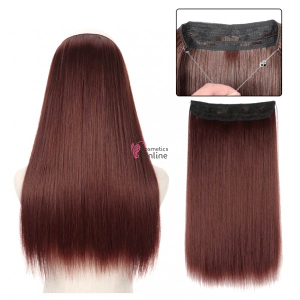 Extensie de par Flip-In, pe Guta dreapta delux dubla de 55 cm - Castaniu Mediu SQ663322